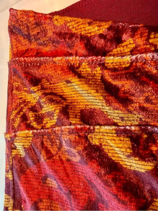 Free People Hold Me Closer Flared Bell Bottom Pant Small Velvet Flame Combo - Picture 8 of 16